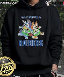 Alt Text: Cozy blue Canberra Raiders hoodie featuring team logo, perfect for fans and casual wear. Ideal for game days!