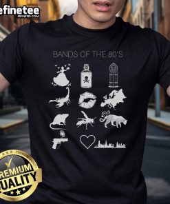 Vintage Nice Bohemia Bands of the 80's T-Shirt featuring iconic music graphics and retro design.