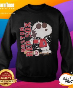Cool Boston Red Sox sweatshirt featuring Snoopy, perfect for baseball fans and stylish casual wear.