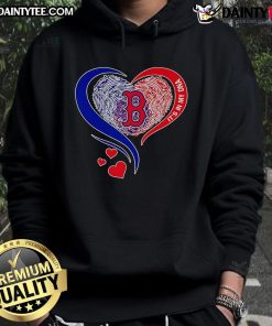 Cozy Boston Red Sox hoodie with 'It's in my DNA' heart design, perfect for fans showing team pride.