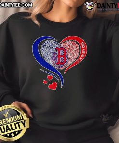 Alt Text: Cozy Boston Red Sox sweatshirt featuring It's In My DNA design, perfect for fans showcasing team spirit and love.