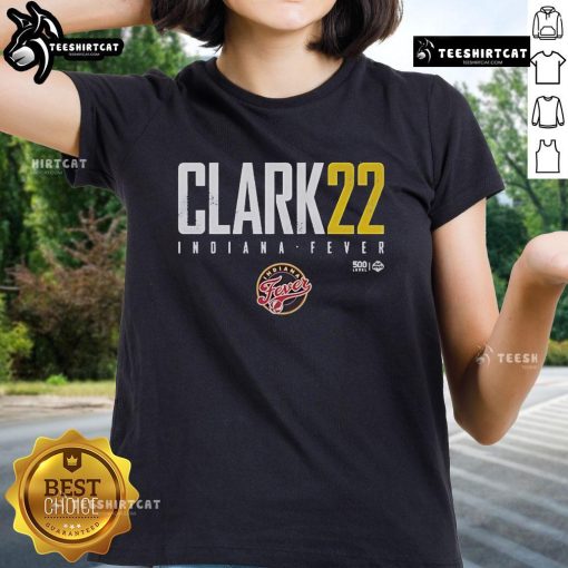 Nice Caitlin Clark Indiana Fever 500 Level Women's Elite Ladies Tee showcasing stylish design and vibrant team colors.