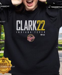 Alt Text: Caitlin Clark wearing a stylish Indiana Fever 500-Level Women's Elite Sweatshirt, showcasing team spirit and comfort.