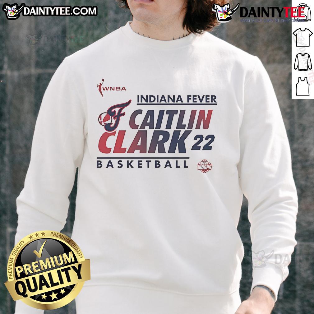 Nice Caitlin Clark Indiana Fever Wnba Basketball Sweatshirt Caitlin Clark wearing a stylish Indiana Fever WNBA basketball sweatshirt during a game.