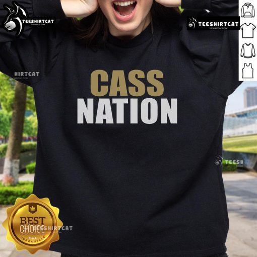Nice Cass High School Nation sweatshirt featuring vibrant school colors and logo, perfect for alumni and fans.