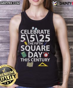 Alt Text: Celebrate the Fifth Square Root Day this century with a stylish tank top featuring a fun design.