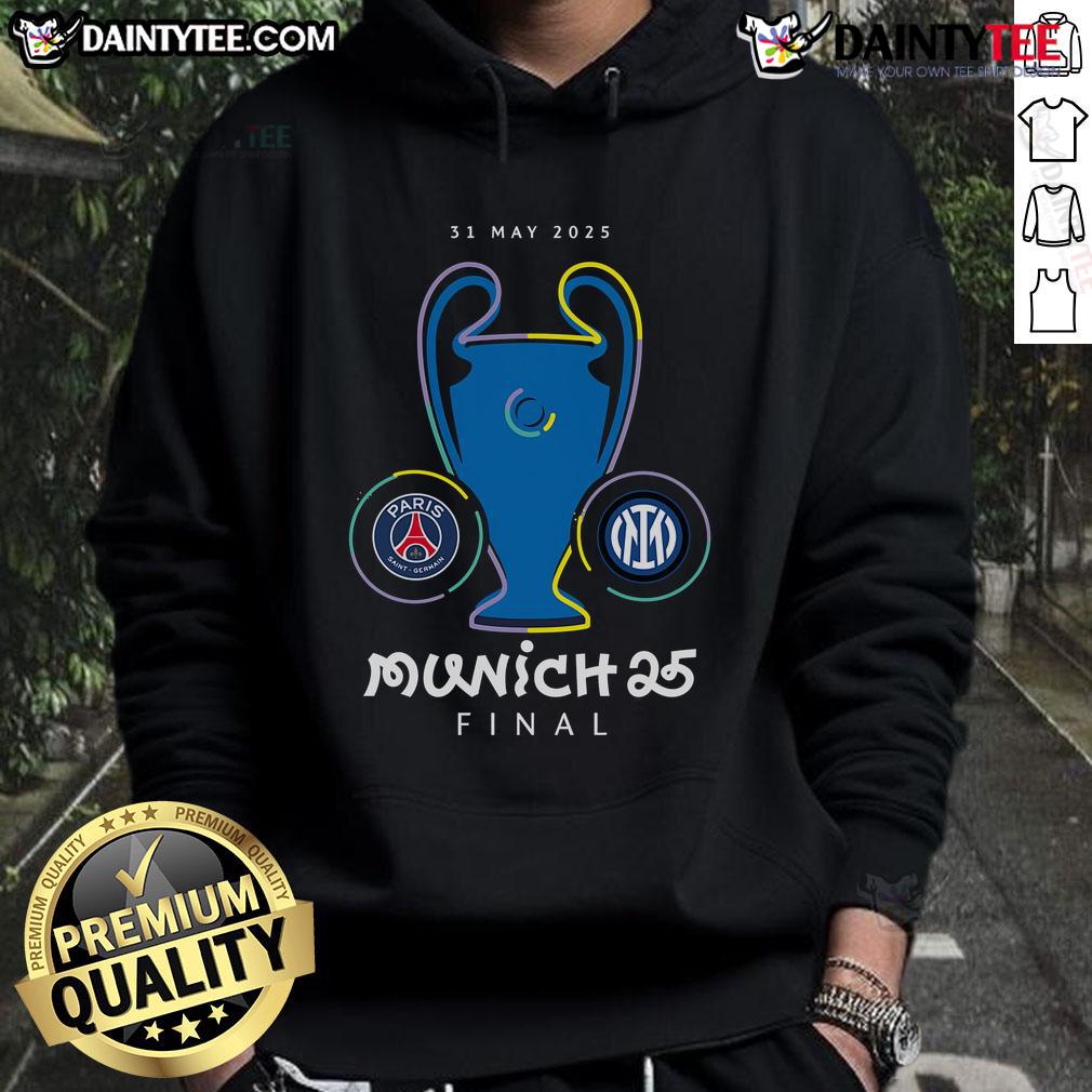 Nice Champions League Final Munich 25 Hoodie Nice Champions League Final Munich 25 hoodie featuring a stylish design, perfect for football fans and supporters.