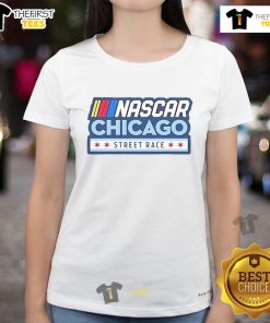 Nice Chicago Street Race NASCAR logo on a stylish ladies tee, perfect for fans of the Chicago racing event.