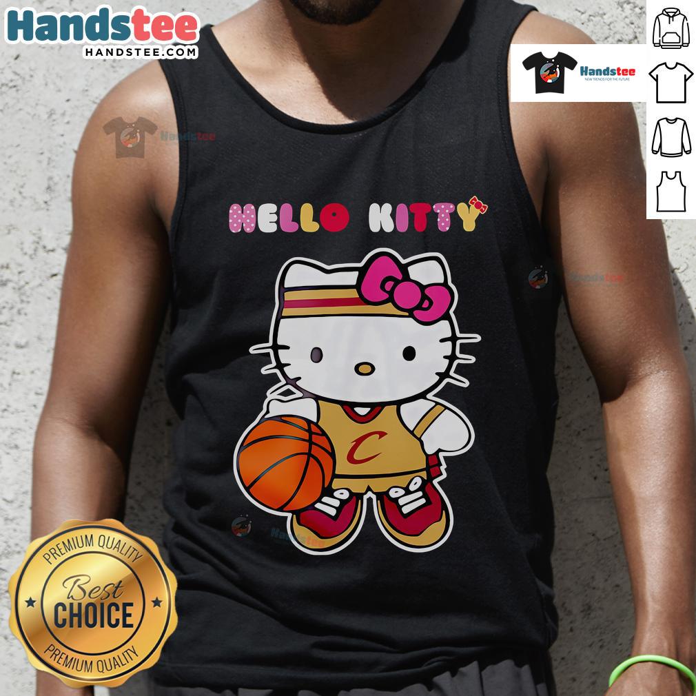 Nice Cleveland Cavaliers X Hello Kitty Game Night Tank Top Alt Text: Cleveland Cavaliers x Hello Kitty game night tank top featuring vibrant graphics and team colors.