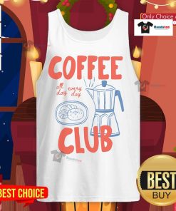 Retro coffee tank top from Nice Coffee Club, perfect for all-day, every-day coffee lovers.