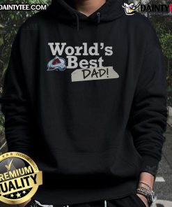 Cozy Nice Colorado Avalanche World's Best Dad Hoodie in team colors, perfect for proud dads and hockey fans.