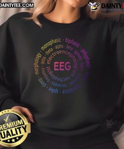 Colorful EEG pediatric appreciation sweatshirt featuring vibrant designs, perfect for kids and healthcare supporters.
