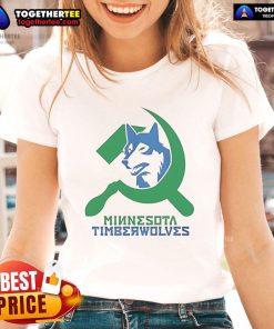 Nice Communist Minnesota Timberwolves ladies tee featuring vibrant team colors and stylish design for female fans.