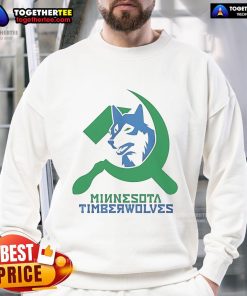 Cozy Nice Communist Minnesota Timberwolves sweatshirt featuring bold graphics, perfect for fans and casual wear.