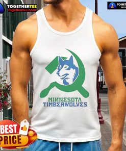 Nice Communist Minnesota Timberwolves tank top featuring bold graphics and team colors for stylish sports fans.