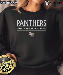 Alt Text: Nice Crown Trio Liberty Hill Panthers wordmark sweatshirt featuring bold team logo and comfortable design.