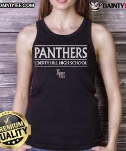 Nice Crown Trio Liberty Hill Panthers wordmark tank top featuring bold design and vibrant colors for fans.