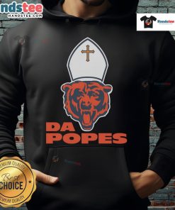 Nice Da Popes Chicago Bears football hoodie featuring team colors and logo, perfect for fans and game day wear.
