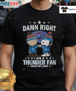 Limited Edition 'Nice Damn Right I Am A Oklahoma City Thunder Fan' T-Shirt featuring bold design, perfect for true fans.