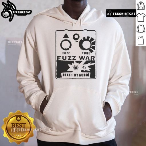 Nice Death By Audio Fuzz War Fuzz Tone Hoodie featuring a stylish design for music and fuzz pedal enthusiasts.