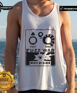 Nice Death By Audio Fuzz War Fuzz Tone Tank Top featuring bold graphic design, perfect for music enthusiasts and fashion lovers.