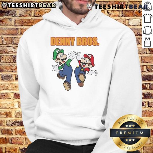Nice Denny Bros Mario and Luigi hoodie featuring vibrant graphics and a cozy design, perfect for fans of the iconic duo.