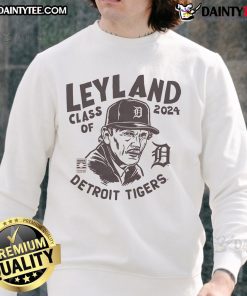 Nice Detroit Tigers Jim Leyland Class of 2024 sweatshirt featuring team colors and logo, perfect for baseball fans.