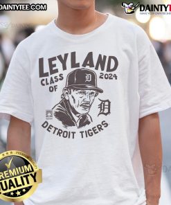 Nice Detroit Tigers Jim Leyland Class Of 2024 T-Shirt featuring vibrant team colors and iconic design.