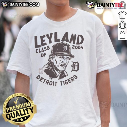 Nice Detroit Tigers Jim Leyland Class Of 2024 T-Shirt featuring vibrant team colors and iconic design.