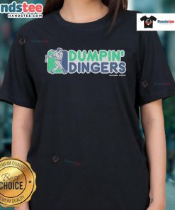 Cal Raleigh ladies tee featuring 'Nice Dumpin Dingers' graphic, perfect for Seattle Mariners fans and stylish sportswear.