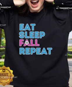 Cozy sweatshirt featuring 'Eat, Sleep, Fall, Repeat' for video game guys, perfect for gamers and casual wear.