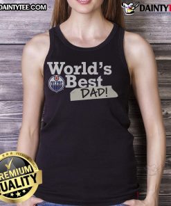 Nice Edmonton Oilers World's Best Dad tank top in blue, perfect for sports fans celebrating Father's Day.