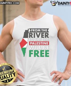 Nice from the river to the sea Palestine will be free tank top featuring a map of Palestine.