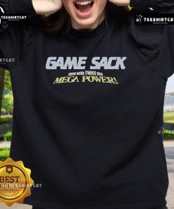 Nice Game Sack sweatshirt featuring double the Mega Power design, perfect for gamers and comfortable wear.