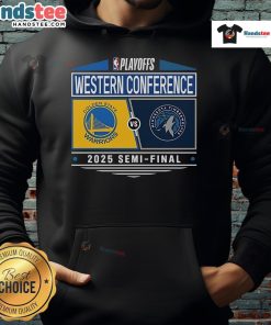 Golden State Warriors vs Minnesota Timberwolves 2025 Western Conference Semifinal matchup hoodie design
