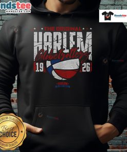 Harlem Globetrotters Cracked Font 1926 Hoodie featuring vintage design and vibrant colors, perfect for basketball fans.