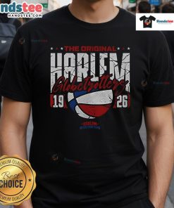 Harlem Globetrotters Cracked Font 1926 T-Shirt featuring vintage design and vibrant colors, perfect for basketball fans.