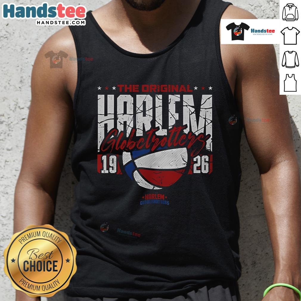 Nice Harlem Globetrotters Cracked Font 1926 Tank Top Harlem Globetrotters Cracked Font 1926 tank top featuring vibrant design and sporty style for basketball fans.