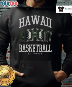 Alt Text: Stylish Hawaii Rainbow Warriors basketball hoodie, featuring vibrant colors and team logo, perfect for fans.
