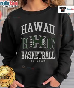 Nice Hawaii Rainbow Warriors basketball sweatshirt featuring vibrant team colors and logo, perfect for fans and athletes.