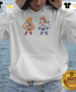 Nice He-Man and Faker hoodie featuring vibrant graphics of iconic characters from the Masters of the Universe series.
