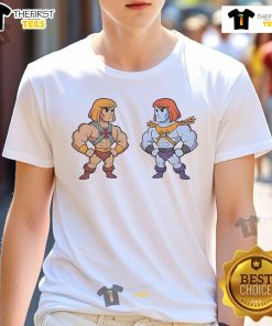 Nice He-Man and Faker T-shirt featuring vibrant graphics of iconic characters from the Masters of the Universe series.