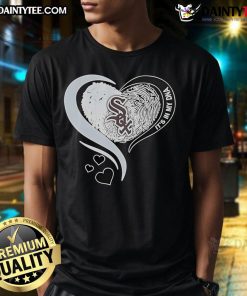 Chicago White Sox baseball t-shirt featuring 'Nice Heart It's In My DNA' design, perfect for fans and casual wear.