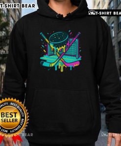 Cool Nice Hockey Ice Cream Drip Hoodie featuring vibrant colors and unique design for sports and casual wear.