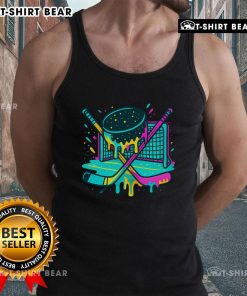 Stylish Nice Hockey Ice Cream Drip Tank Top featuring a vibrant ice cream graphic on a comfortable sleeveless design.