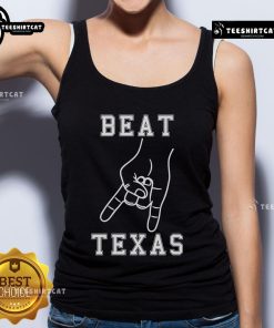 Nice Horns Down Beat Texas Football Tank Top featuring bold graphics for fans supporting their team in style.