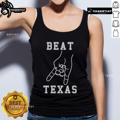 Nice Horns Down Beat Texas Football Tank Top featuring bold graphics for fans supporting their team in style.