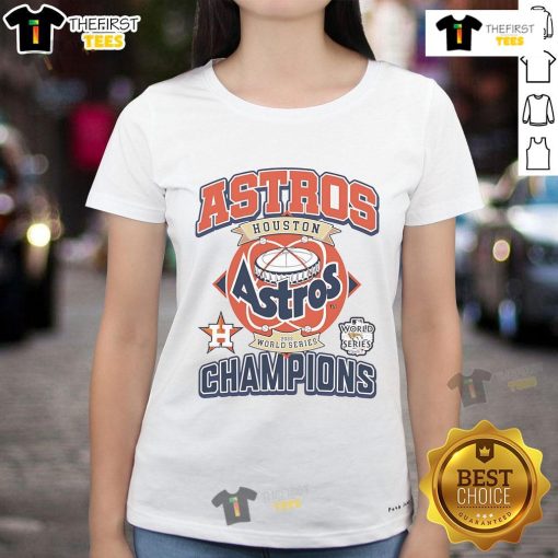 Stylish Houston Astros ladies tee with 'You Only Live Once, Live It as an Astros Fan' slogan, perfect for game day.