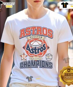 Alt Text: Houston Astros fan t-shirt featuring 'You Only Live Once, Live It as an Astros Fan' slogan in vibrant colors.