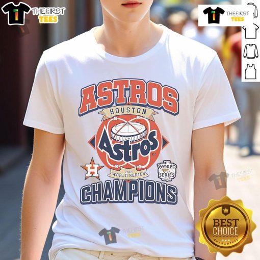 Alt Text: Houston Astros fan t-shirt featuring 'You Only Live Once, Live It as an Astros Fan' slogan in vibrant colors.